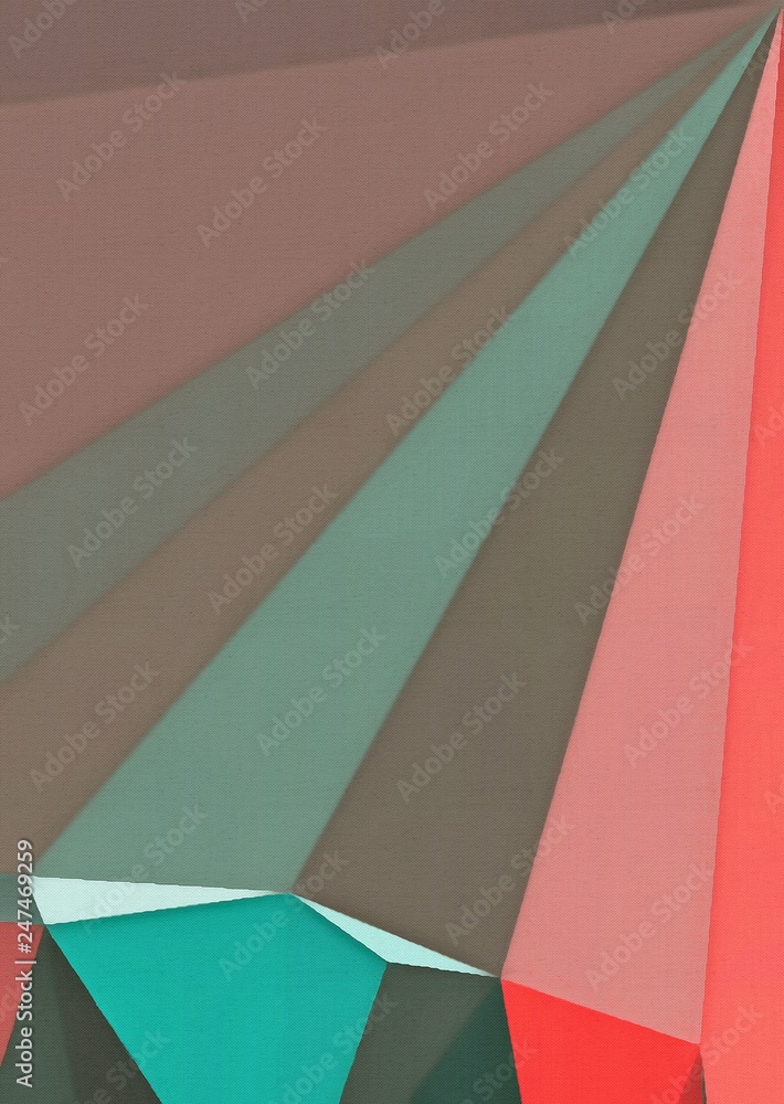 Obraz premium Abstract polygonal background. Triangles texture. Geometric modern art. Futuristic simple painting on canvas. Pattern for design. Backdrop template. Low poly concept artwork. Decorative elements. 