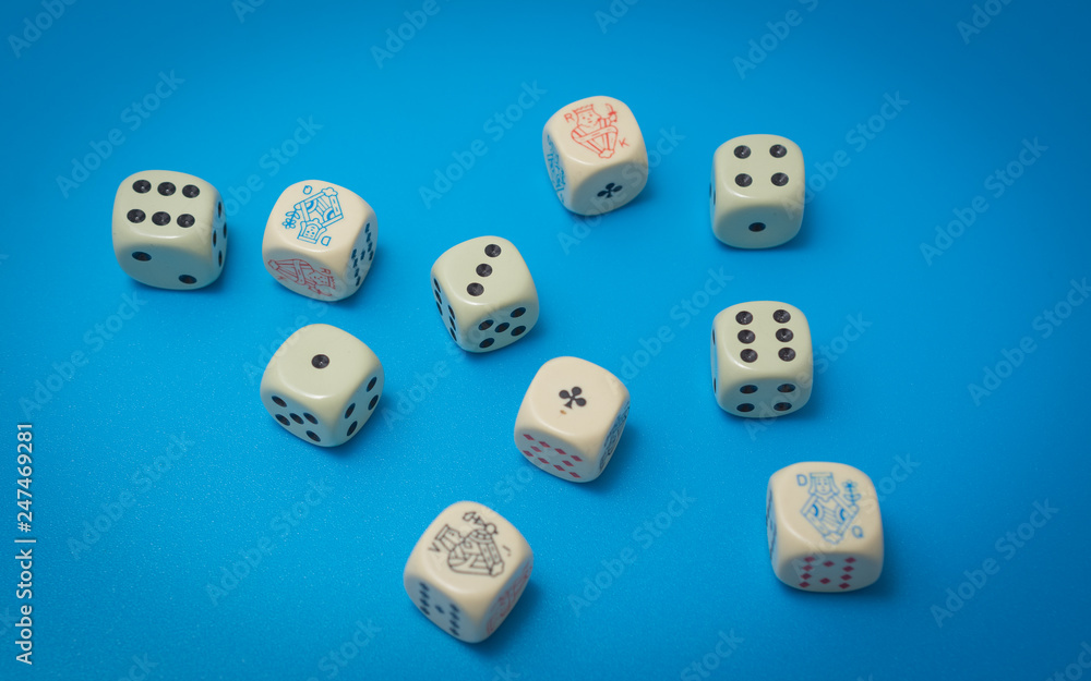 game dice blue background abstract game dice blue background abstract