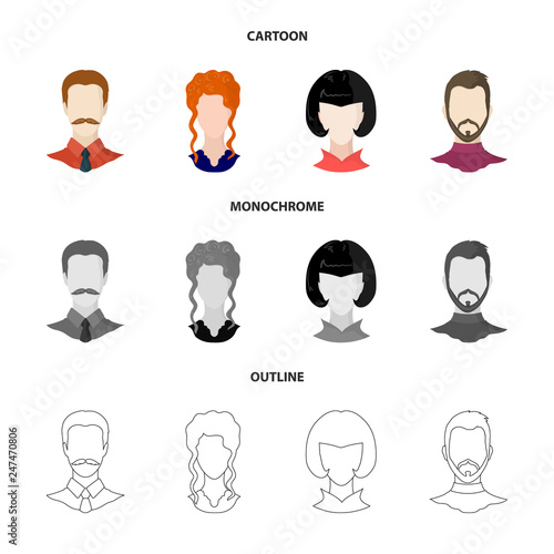 Vector illustration of professional and photo icon. Set of professional and profile stock vector illustration.