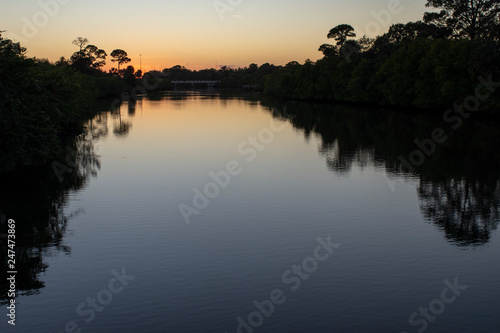 Fototapeta Naklejka Na Ścianę i Meble -  Sunset over Lake