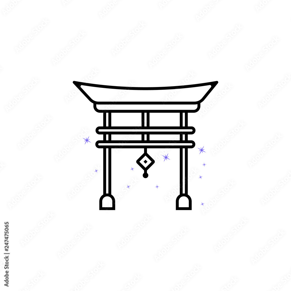 Torii gate, China culture icon. Element of China culture icon. Thin line icon for website design and development, app development. Premium icon Torii gate, China culture icon. Element of China culture icon. Thin line icon for website design and development, app development. Premium icon