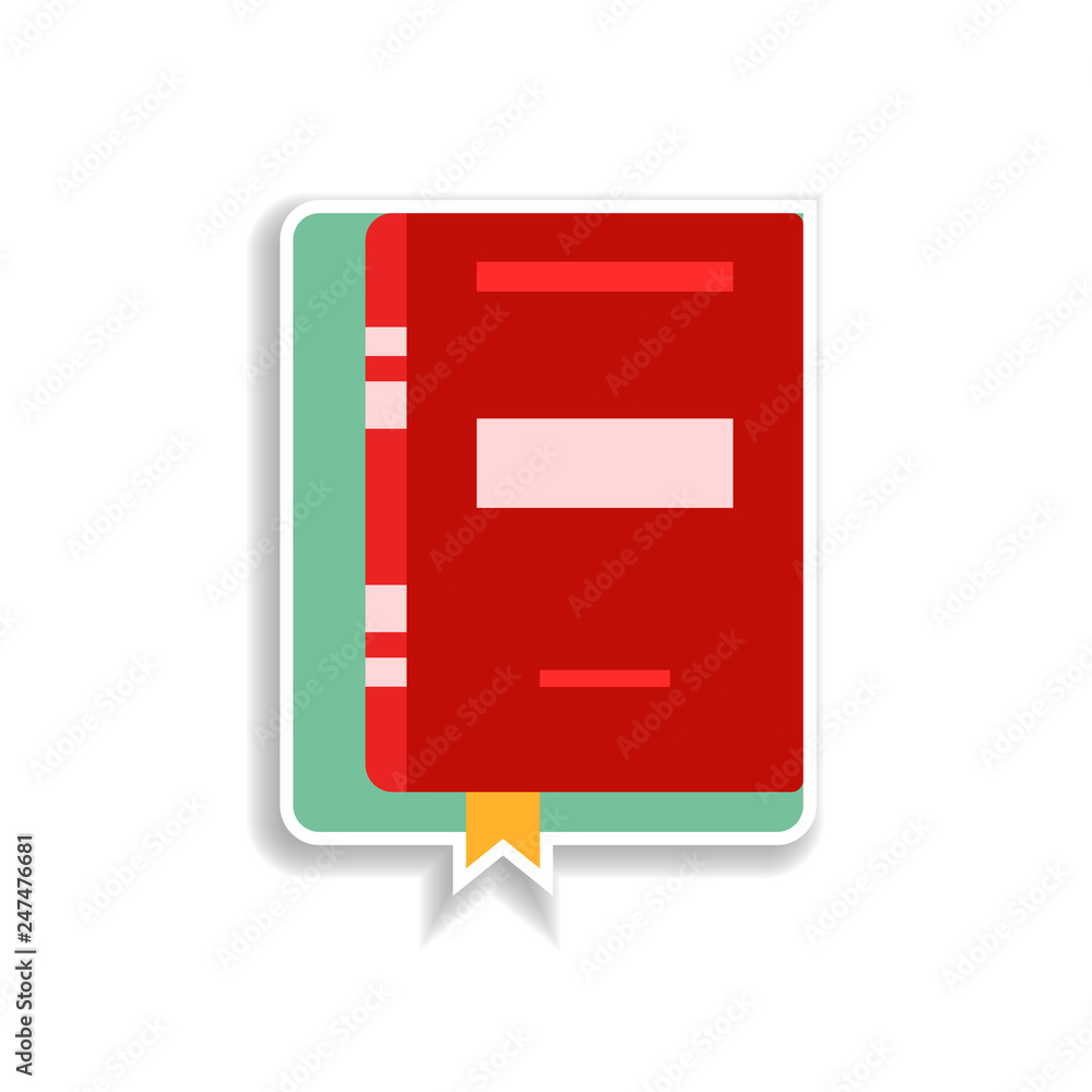 book with a bookmark flat sticker icon. Elements of Book in color icons. Simple icon for websites, web design, mobile app, info graphics book with a bookmark flat sticker icon. Elements of Book in color icons. Simple icon for websites, web design, mobile app, info graphics