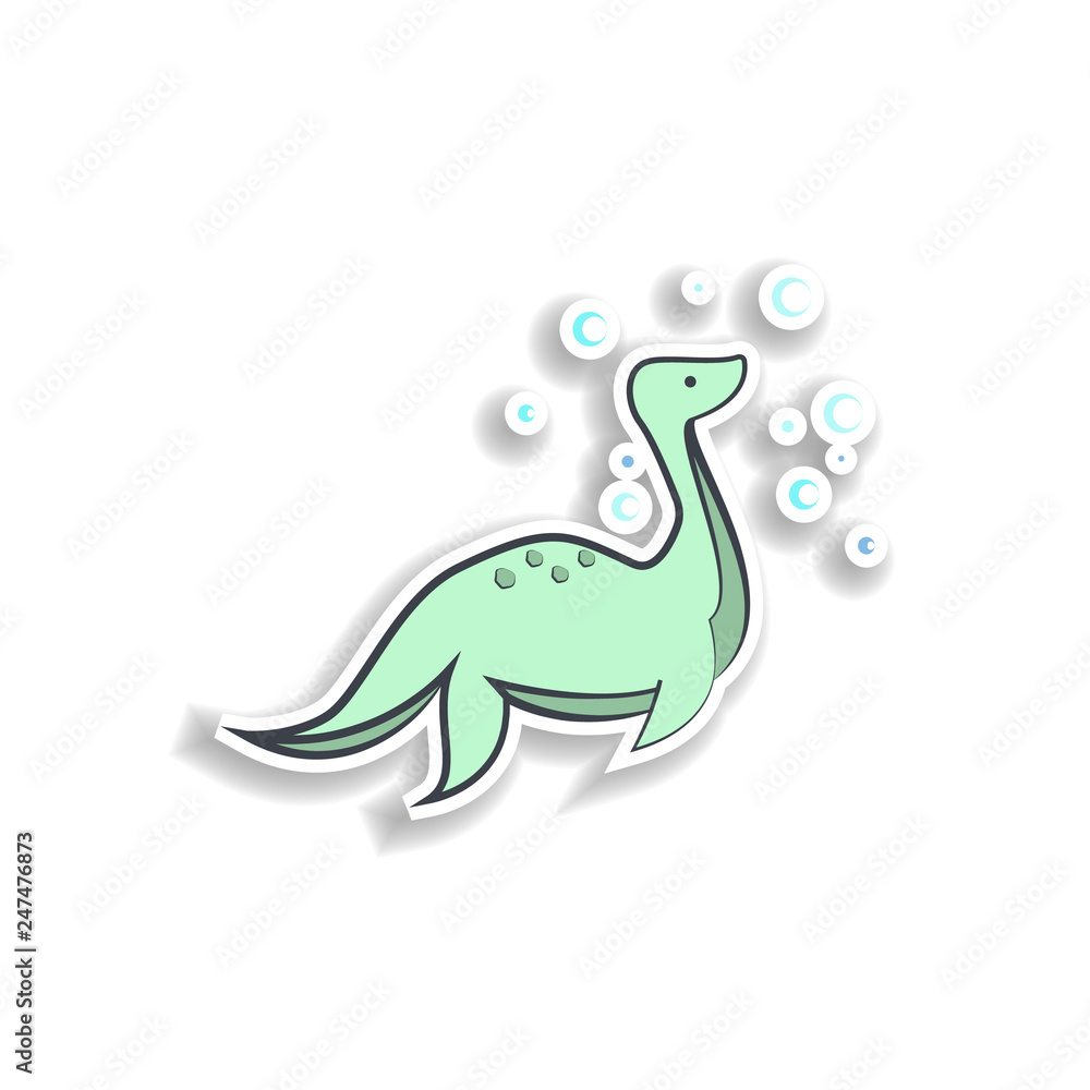 plesiosaur cartoon sticker icon. Elements of Prehistoric in color icons. Simple icon for websites, web design, mobile app, info graphics plesiosaur cartoon sticker icon. Elements of Prehistoric in color icons. Simple icon for websites, web design, mobile app, info graphics