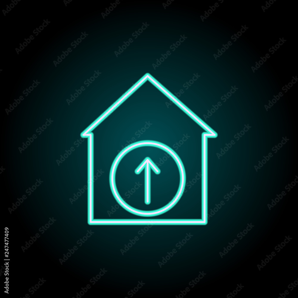 house chart icon. Elements of Bulding Landmarks in neon style icons. Simple icon for websites, web design, mobile app, info graphics house chart icon. Elements of Bulding Landmarks in neon style icons. Simple icon for websites, web design, mobile app, info graphics