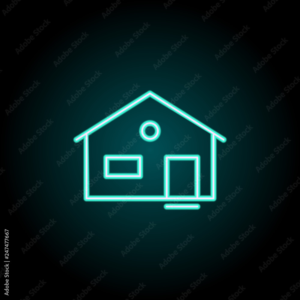 house icon. Elements of Bulding Landmarks in neon style icons. Simple icon for websites, web design, mobile app, info graphics house icon. Elements of Bulding Landmarks in neon style icons. Simple icon for websites, web design, mobile app, info graphics