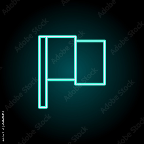Flag sign icon. Elements of Image in neon style icons. Simple icon for websites  web design  mobile app  info graphics