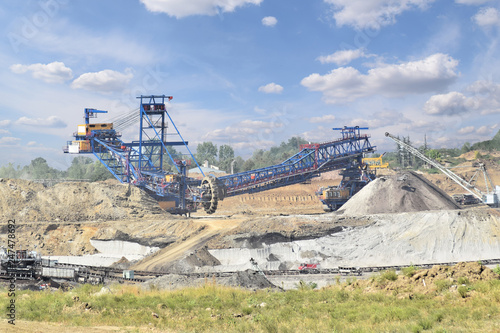 Surface coal mine in Lazarevac area, central Serbia      photo
