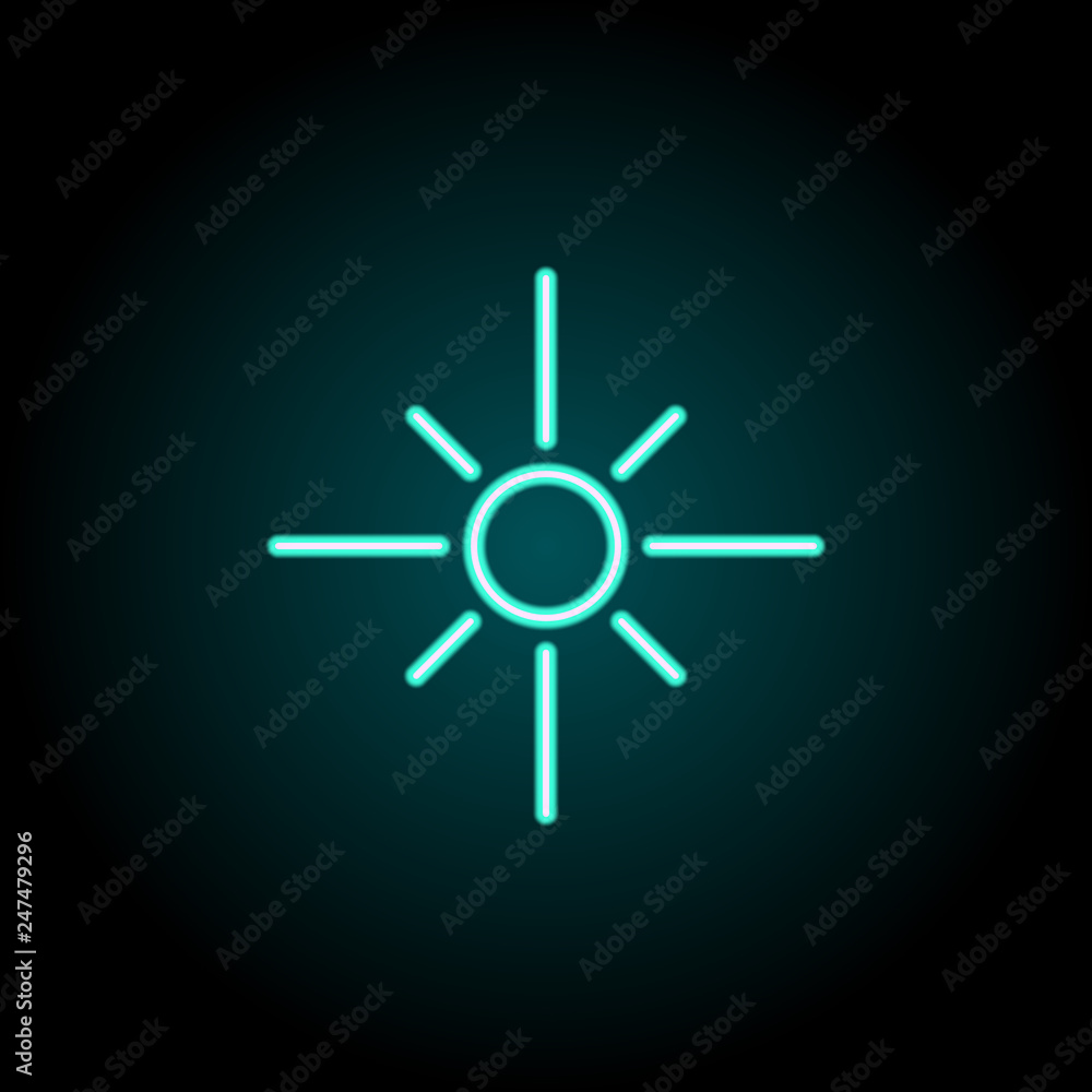 Brightness sign icon. Elements of Image in neon style icons. Simple icon for websites, web design, mobile app, info graphics Brightness sign icon. Elements of Image in neon style icons. Simple icon for websites, web design, mobile app, info graphics