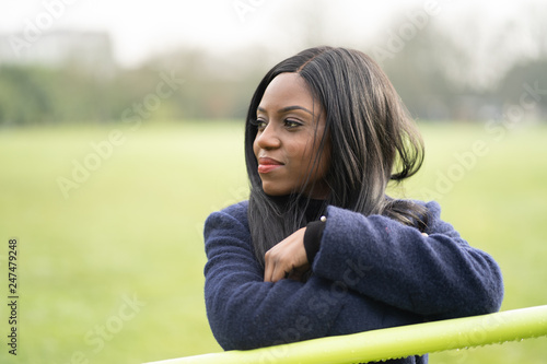 black woman professional indoors working
