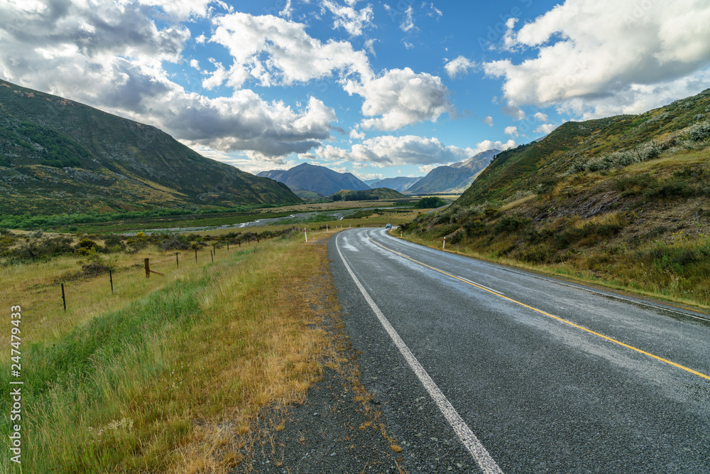on the road in the mountains, arthurs pass, new zealand 4