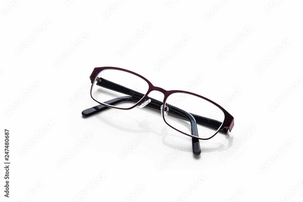 red glasses isolated on white background red glasses isolated on white background
