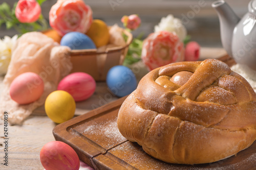 Canvas Print Portuguese traditional Easter cake