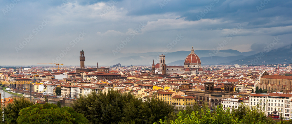 Panorama of Palazzo Vecchio, Florence Cathedral