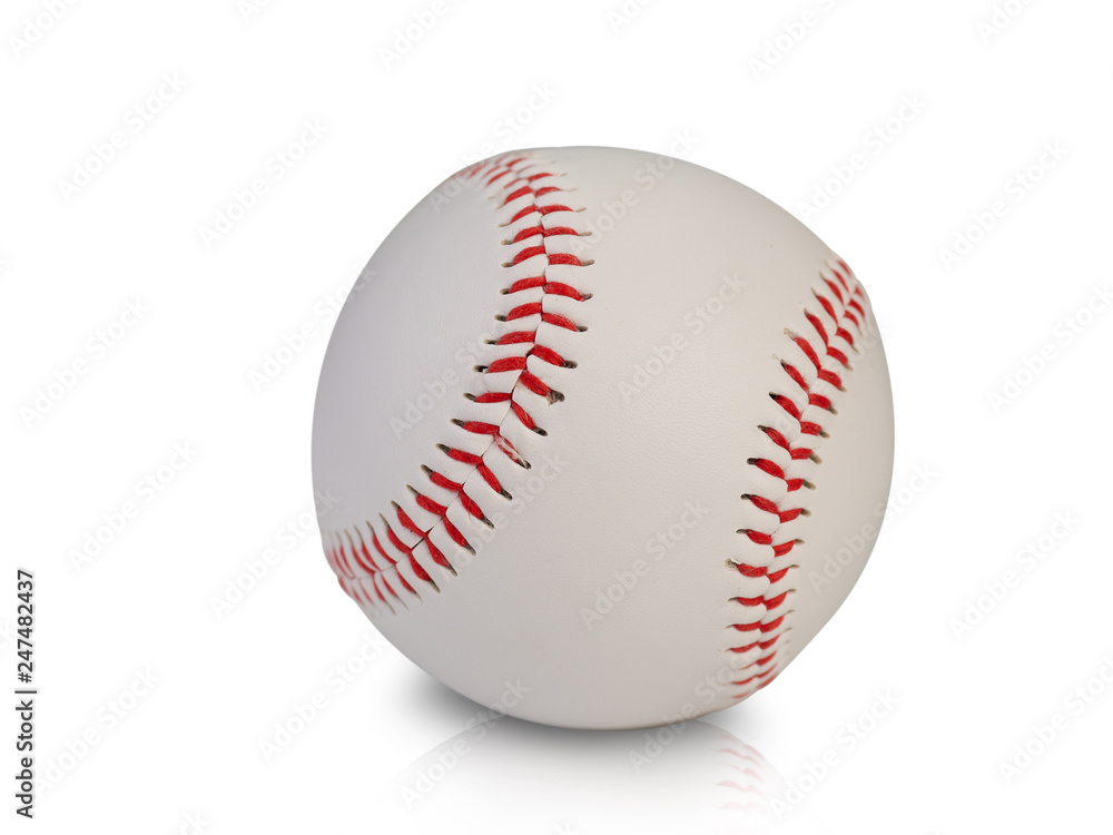 baseball on white background. (clipping path) baseball on white background. (clipping path)