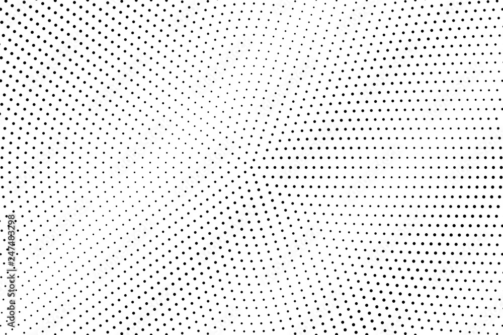 Black and white halftone vector texture. Diagonal dotted gradient. Small dotwork surface for vintage effect Black and white halftone vector texture. Diagonal dotted gradient. Small dotwork surface for vintage effect