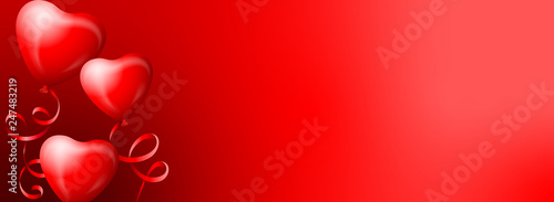 Herzen Luftballons rot Valentinstag Hintergrund Karte