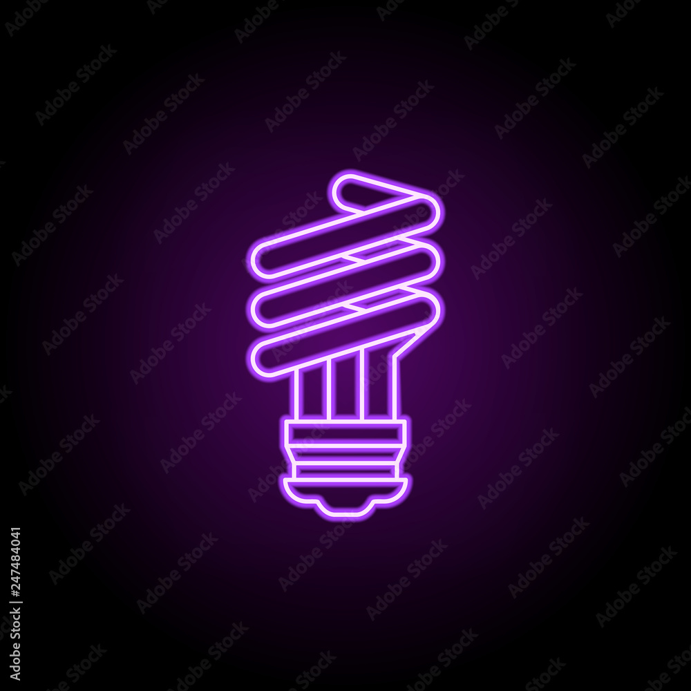 energy efficient lighting outline icon. Elements of Ecology in neon style icons. Simple icon for websites, web design, mobile app, info graphics energy efficient lighting outline icon. Elements of Ecology in neon style icons. Simple icon for websites, web design, mobile app, info graphics