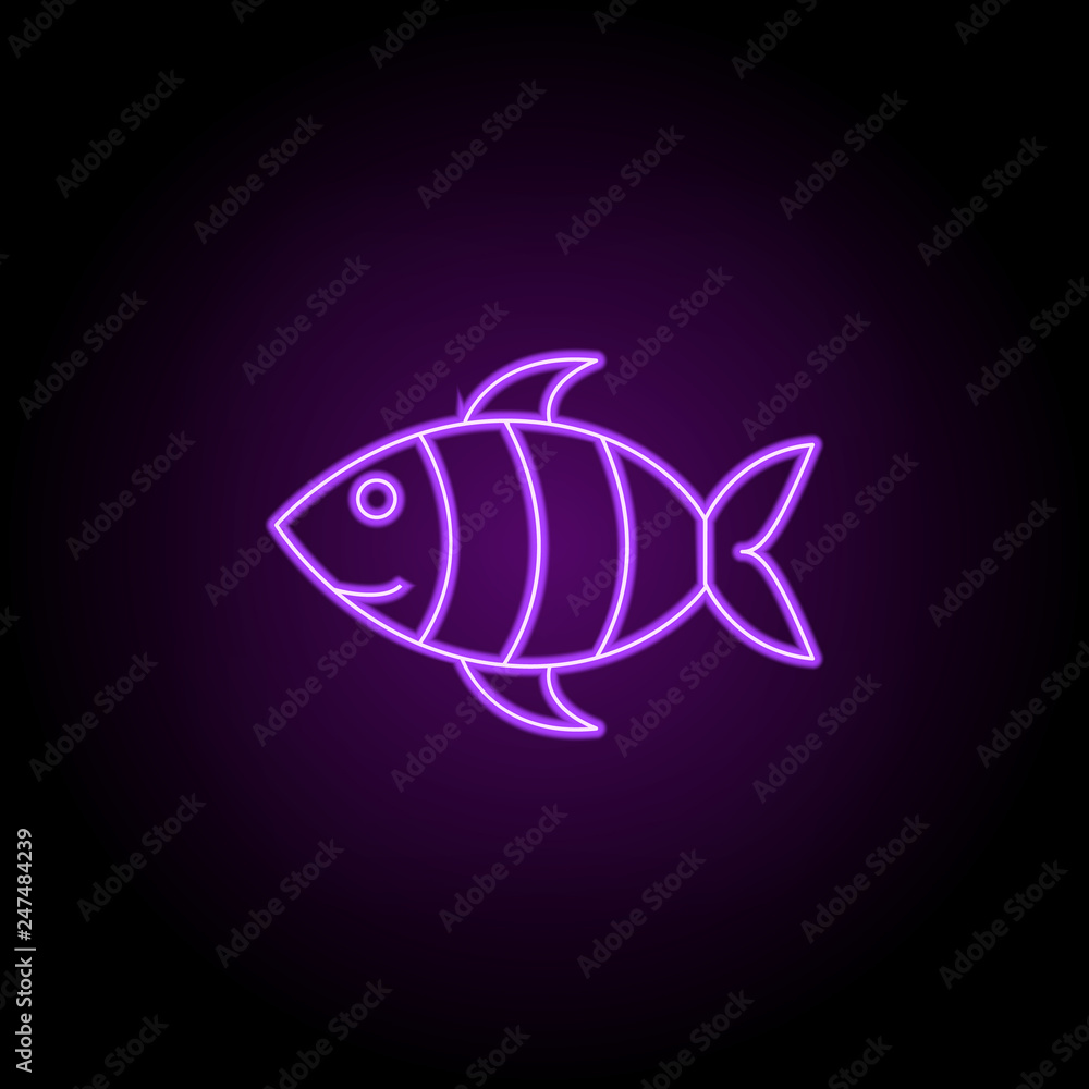 Naklejka premium sea life outline icon. Elements of Ecology in neon style icons. Simple icon for websites, web design, mobile app, info graphics
