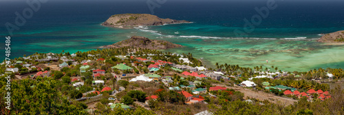 St Bart's panorama from high to the sea