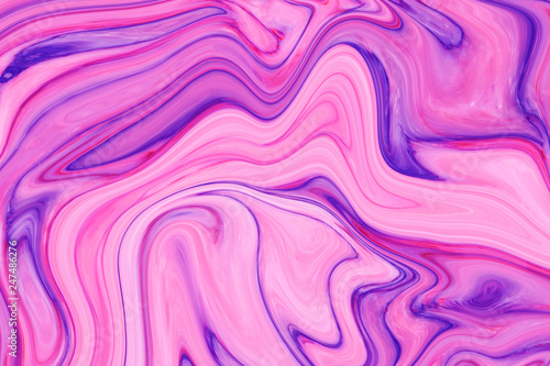 Colorful paintings of marbling, pink marble ink pattern texture abstract background. Can be used for background or wallpaper