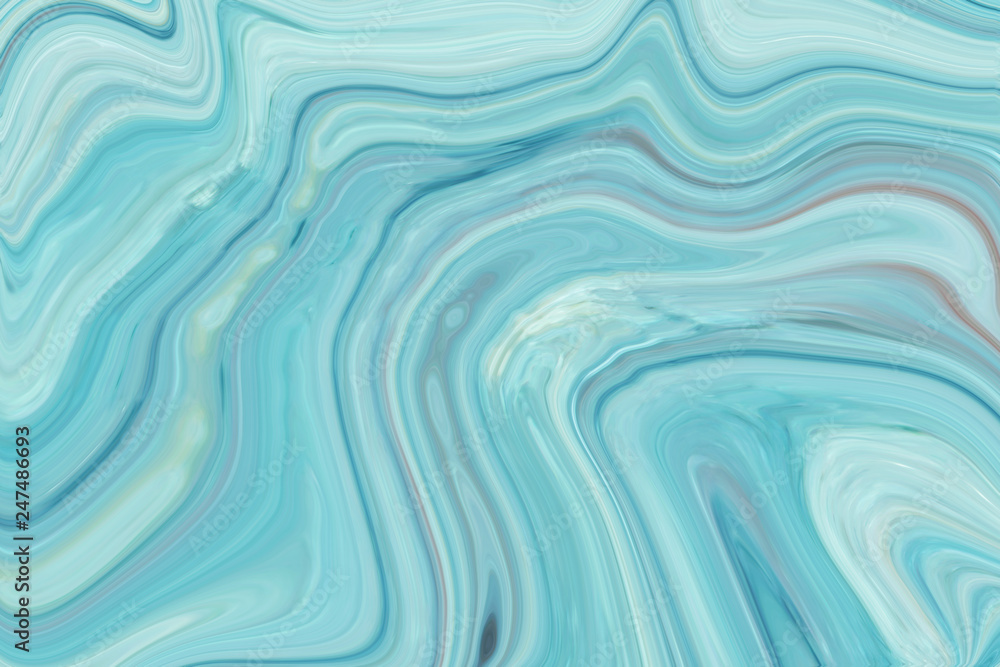 Fototapeta premium Marble ink colorful. Blue marble pattern texture abstract background. can be used for background or wallpaper