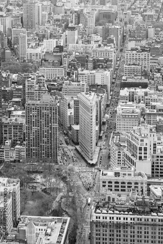 A bird s eye view of the Flatiron District in Manhattan  New York City