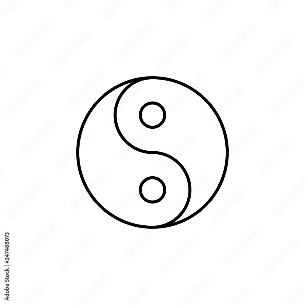 Chinese, Yin Yang icon. Simple thin line, outline vector of China icons for UI and UX, website or mobile application Chinese, Yin Yang icon. Simple thin line, outline vector of China icons for UI and UX, website or mobile application