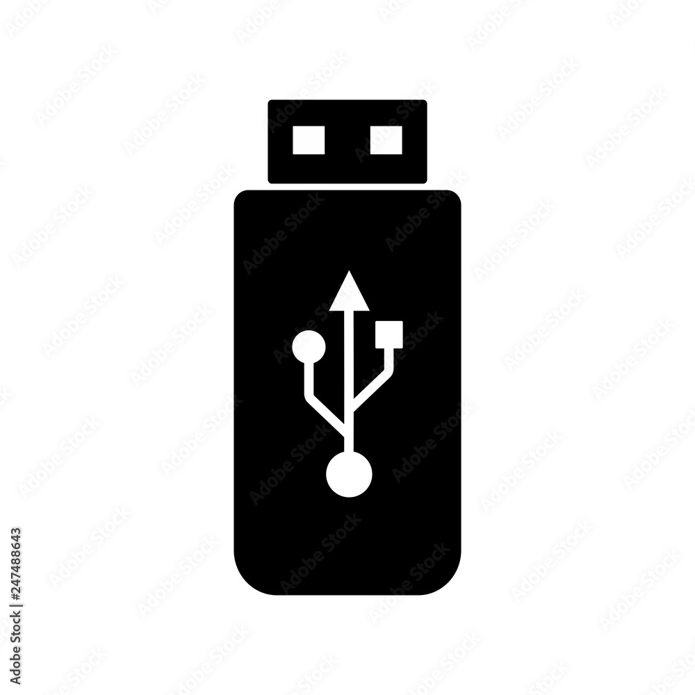 USB flash drive icon symbol vector USB flash drive icon symbol vector