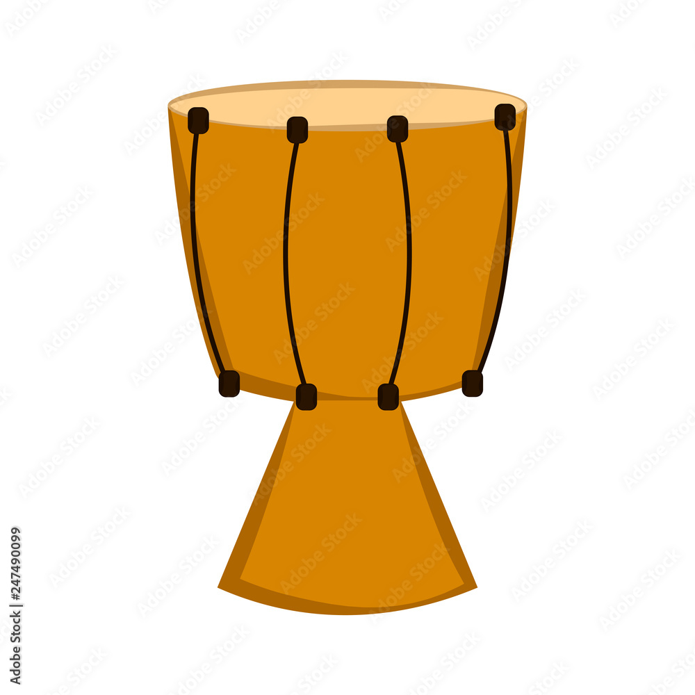 Fototapeta premium Isolated djembe drum icon. Musical instrument. Vector illustration design