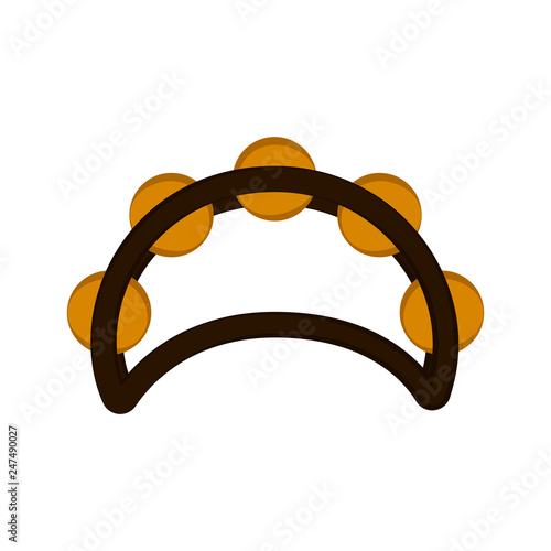 Isolated tambourine icon. Musical instrument. Vector illustration design