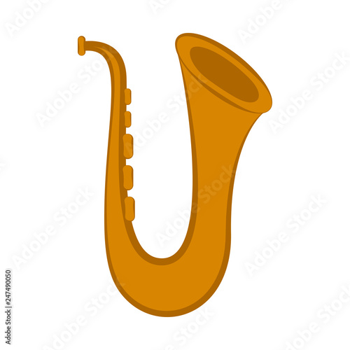Isolated saxophone icon. Musical instrument. Vector illustration design
