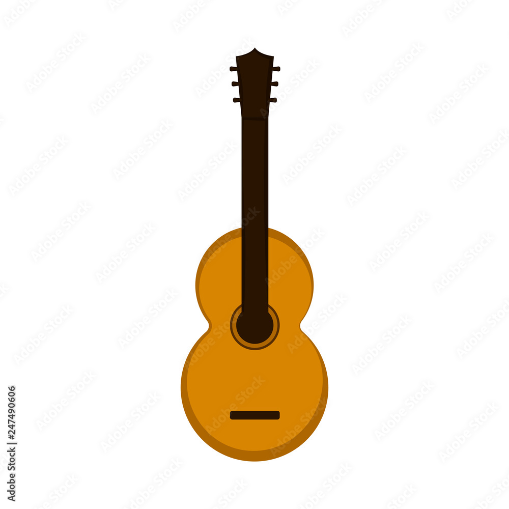 Fototapeta premium Isolated guitar icon. Musical instrument. Vector illustration design