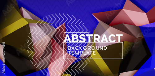 Triangular low poly background design