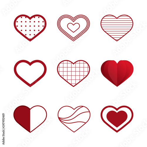 Valentine s day illustration icons