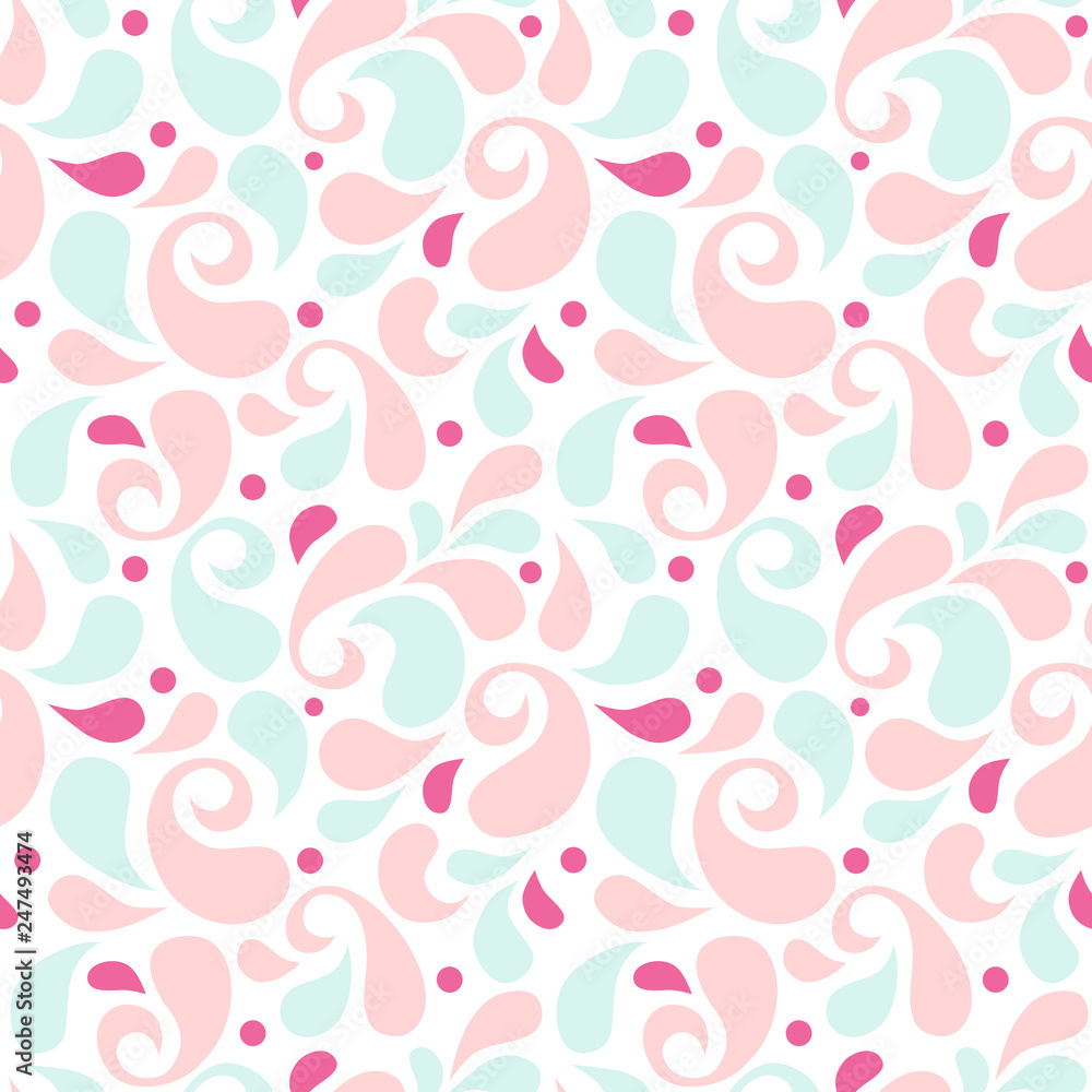 Petal seamless pattern - pastel color