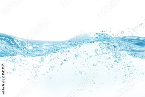 Water splash,water splash isolated on white background,blue water splash