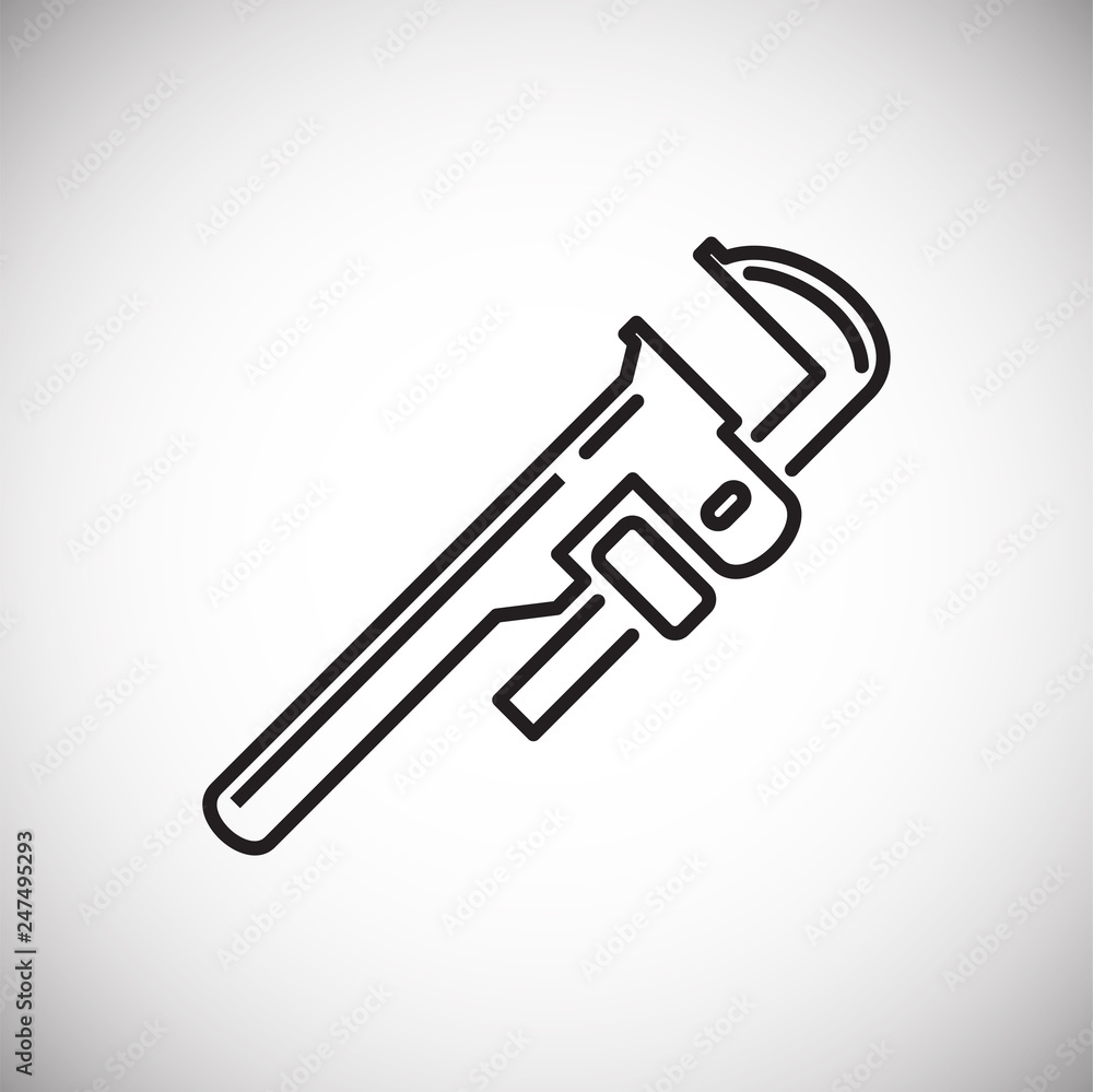 Tool wrench line icon on white background for graphic and web design, Modern simple vector sign. Internet concept. Trendy symbol for website design web button or mobile app Tool wrench line icon on white background for graphic and web design, Modern simple vector sign. Internet concept. Trendy symbol for website design web button or mobile app
