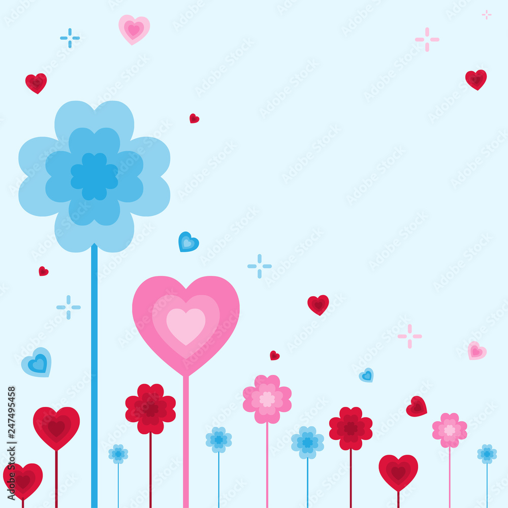 valentines day background and love heart