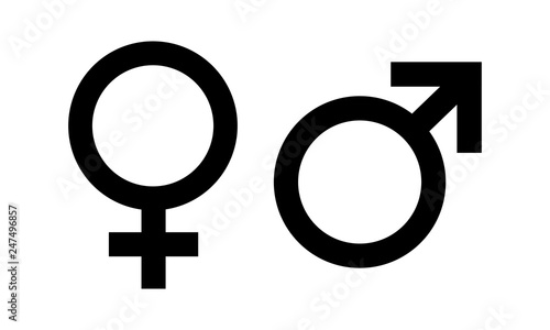 Male and Female symbol icon vector