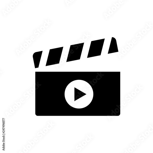 movie clapper board icon