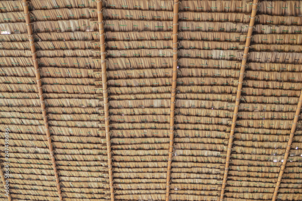 bamboo roof texture background Stock Photo | Adobe Stock