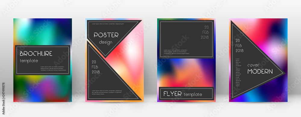 Flyer layout. Black stylish template for Brochure,