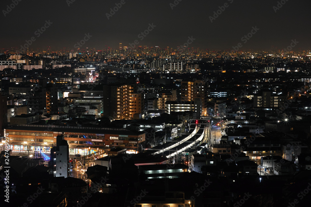 Fototapeta premium 箕面から見た大阪の夜景