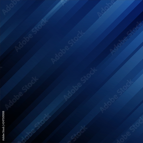 Abstract futuristic template geometric diagonal lines on dark blue background.