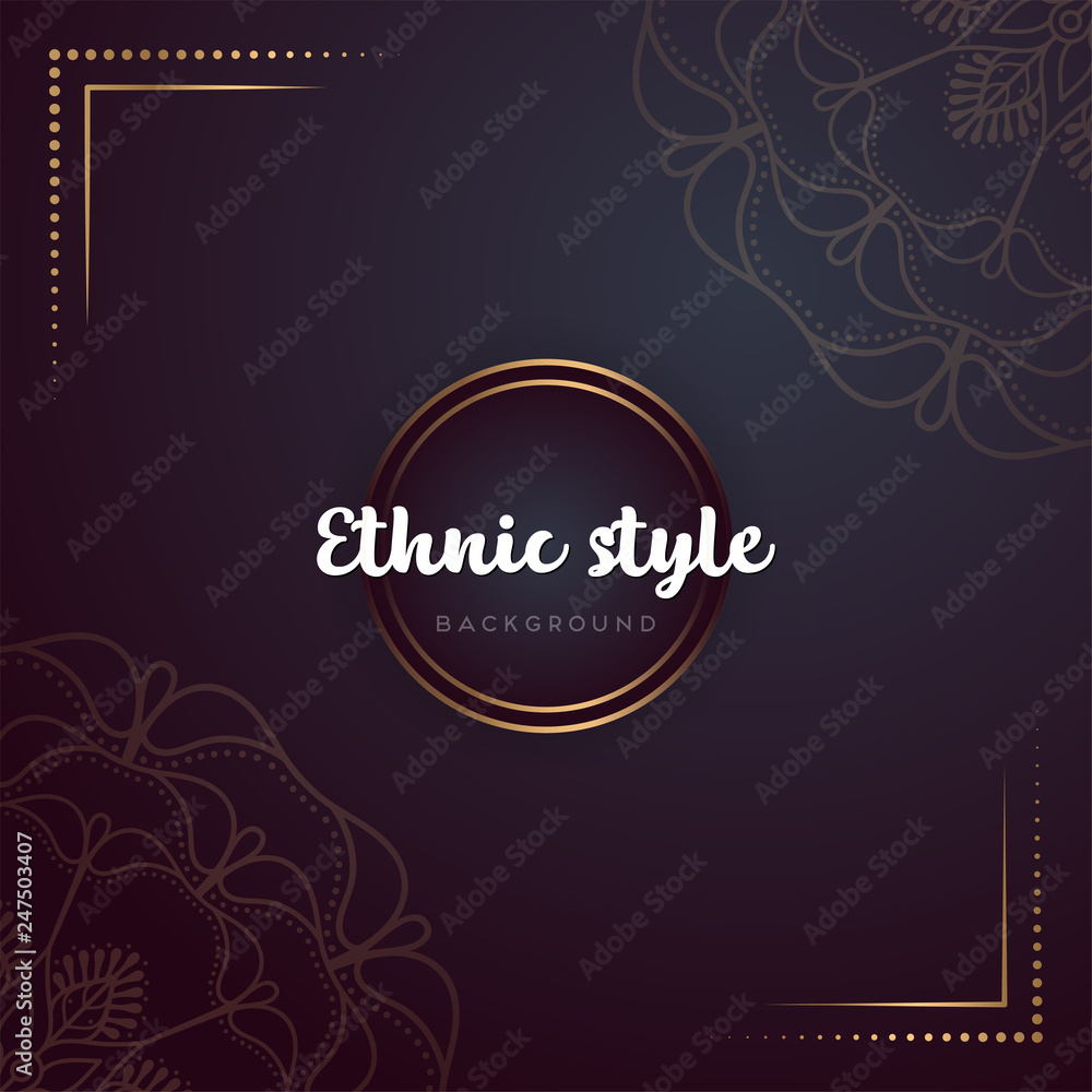 Gold background with mandala Gold background with mandala