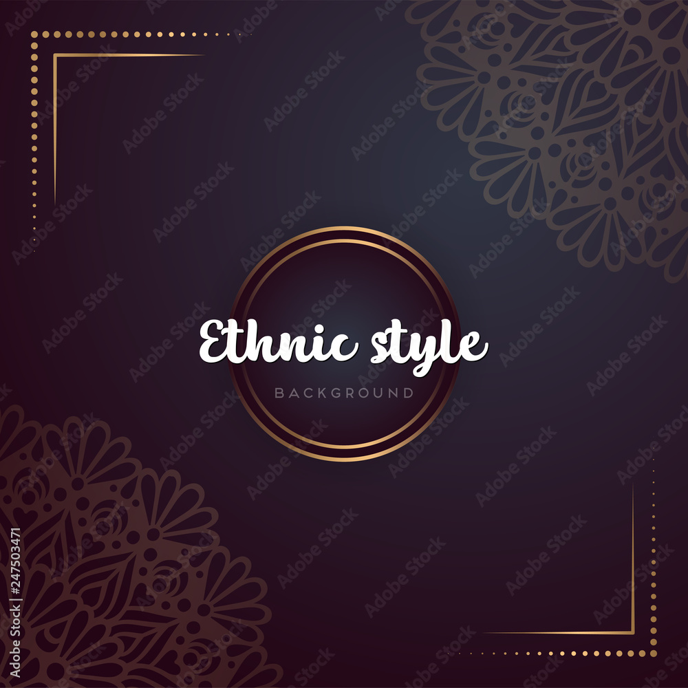 Gold background with mandala Gold background with mandala