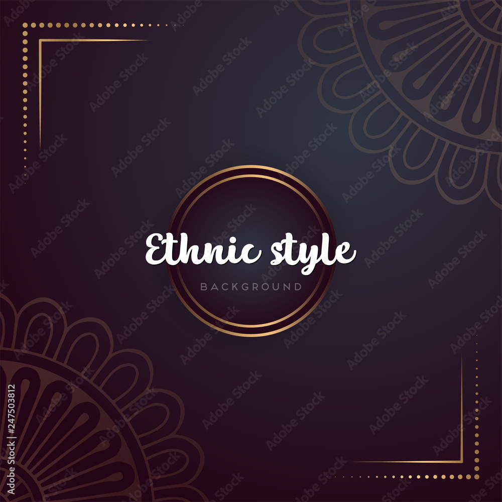 Gold background with mandala Gold background with mandala