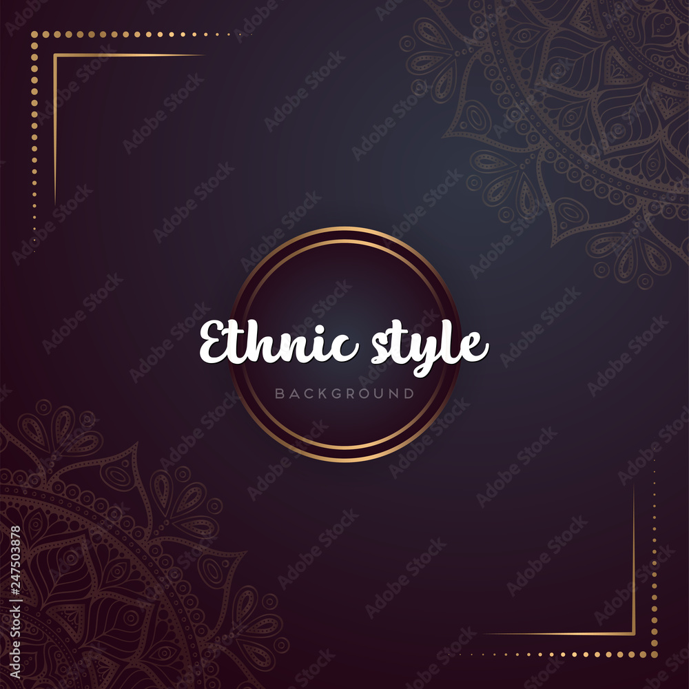 Gold background with mandala Gold background with mandala