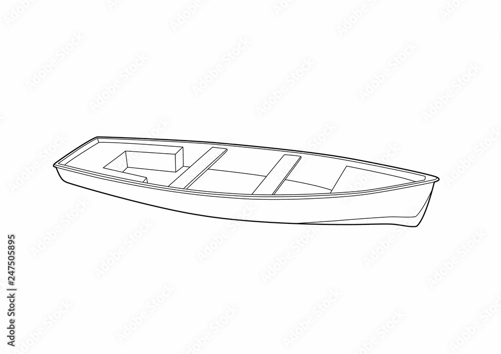 Drawing of a fisherman's boat Drawing of a fisherman's boat