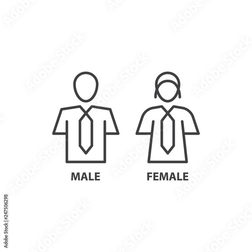 Student male and female icon vector